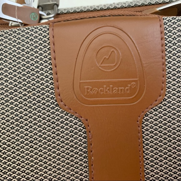 Luggage upright wheels by Rockland Soft sided Rolling Computer Case &overnighter - Picture 3 of 16